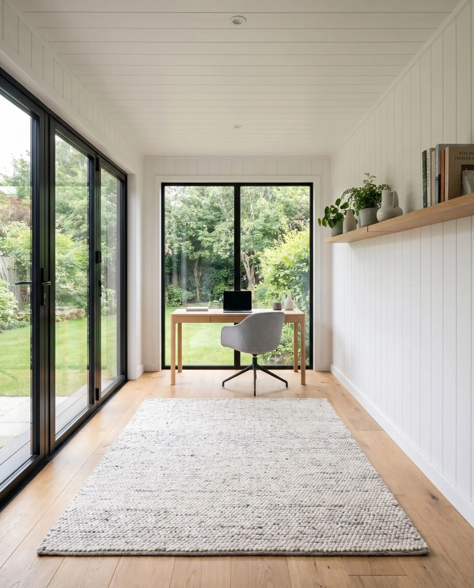 Garden Office & Room: A proper room at the end of the garden: warm, quiet, yours.